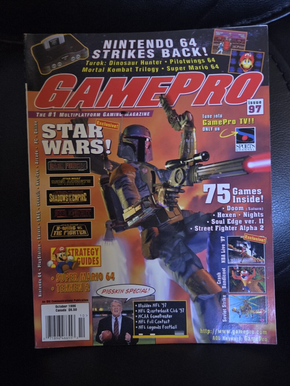 Vintage GamePro Issue 97 from October 1996 Feat Star Wars Boba Fett